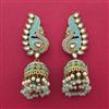 Indo Western Meenakari Earring With Mehndi Plating