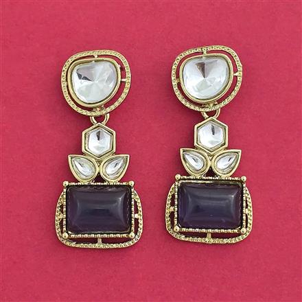 Indo Western Classic Earring With Mehndi Plating