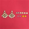 Indo Western Changeable Earring With Mehndi Plating