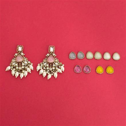 Indo Western Changeable Earring With Mehndi Plating