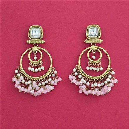 Indo Western Classic Earring With Mehndi Plating