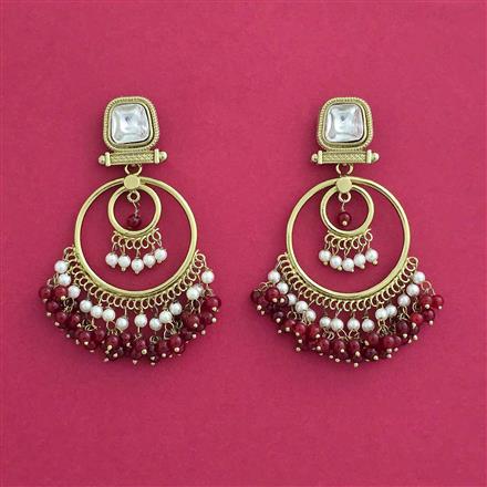 Indo Western Classic Earring With Mehndi Plating