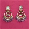 Indo Western Classic Earring With Mehndi Plating