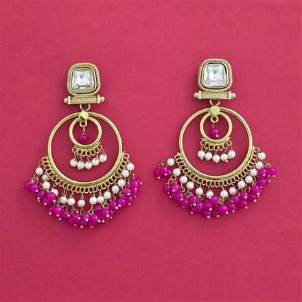 Indo Western Classic Earring With Mehndi Plating
