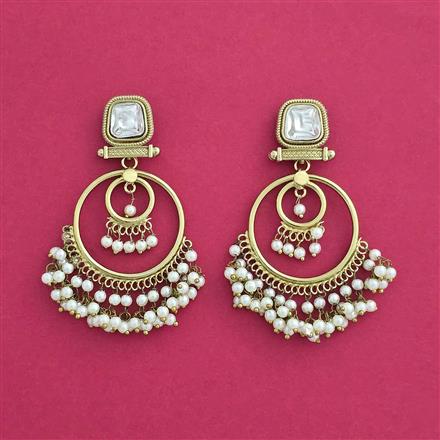 Indo Western Classic Earring With Mehndi Plating