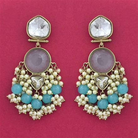 Indo Western Classic Earring With Mehndi Plating