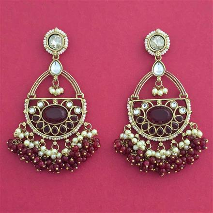 Indo Western Classic Earring With Mehndi Plating