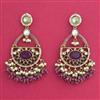 Indo Western Classic Earring With Mehndi Plating