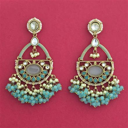 Indo Western Classic Earring With Mehndi Plating