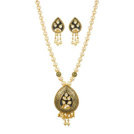 Antique Mala Pendant Set with gold plating
