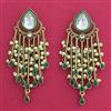 Indo Western Meenakari Earring With Mehndi Plating