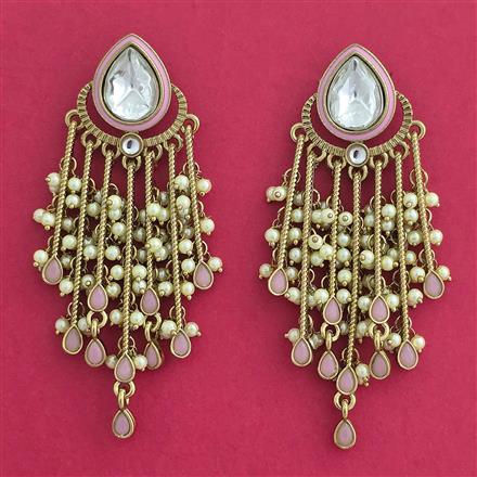 Indo Western Meenakari Earring With Mehndi Plating