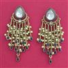 Indo Western Meenakari Earring With Mehndi Plating