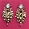 Indo Western Meenakari Earring With Mehndi Plating