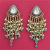 Indo Western Meenakari Earring With Mehndi Plating