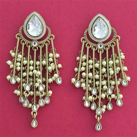 Indo Western Meenakari Earring With Mehndi Plating
