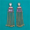 Indo Western Long Earring with Mehndi Plating