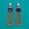 Indo Western Long Earring with Mehndi Plating