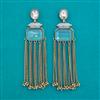 Indo Western Long Earring with Mehndi Plating