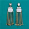 Indo Western Long Earring with Mehndi Plating