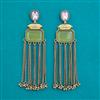 Indo Western Long Earring with Mehndi Plating