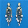 Indo Western Moti Earring With Mehndi Plating