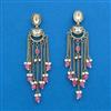 Indo Western Moti Earring With Mehndi Plating