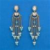 Indo Western Moti Earring With Mehndi Plating
