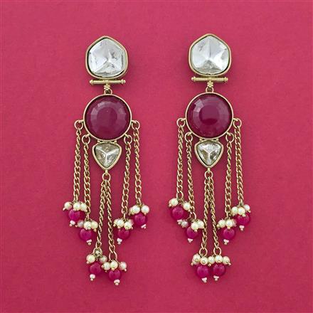 Indo Western Classic Earring With Mehndi Plating