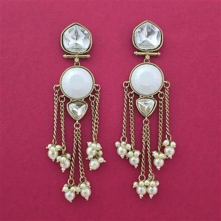 Indo Western Classic Earring With Mehndi Plating