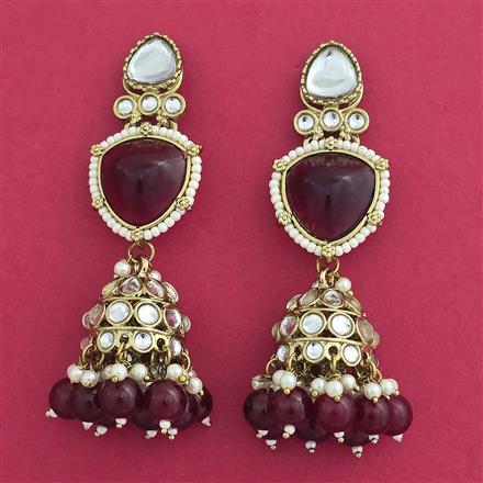 Indo Western Jhumki With Mehndi Plating