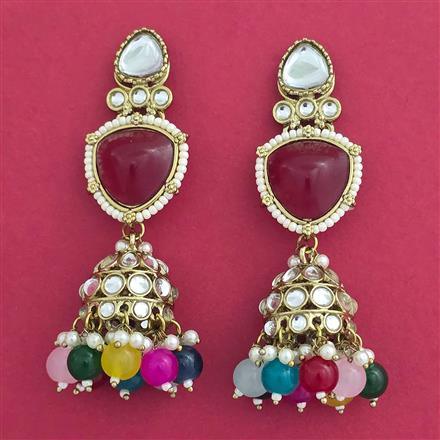 Indo Western Jhumki With Mehndi Plating