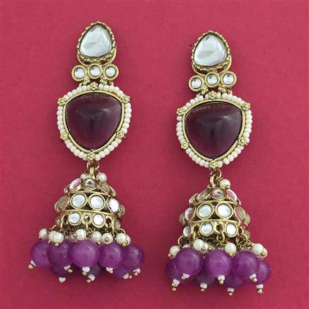 Indo Western Jhumki With Mehndi Plating