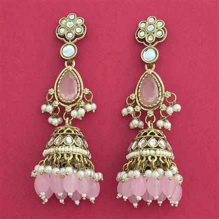 Indo Western Jhumki With Mehndi Plating