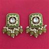 Indo Western Meenakari Earring With Mehndi Plating