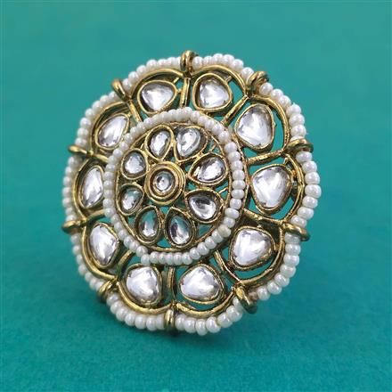 Indo Western Adjustable Ring With Mehndi Plating