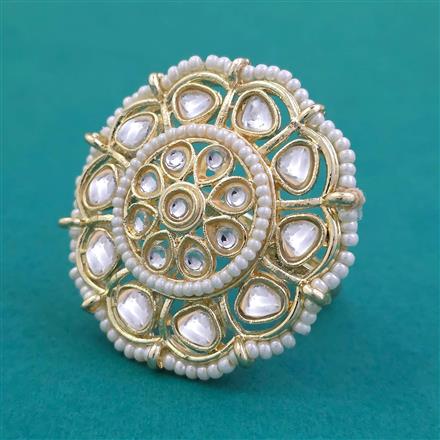 Indo Western Adjustable Ring With Gold Plating
