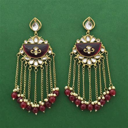 Indo Western Classic Earring With Mehndi Plating
