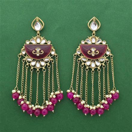 Indo Western Classic Earring With Mehndi Plating