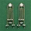 Indo Western Meenakari Earring With Mehndi Plating