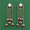 Indo Western Meenakari Earring With Mehndi Plating