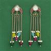 Indo Western Meenakari Earring With Mehndi Plating