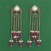 Indo Western Meenakari Earring With Mehndi Plating