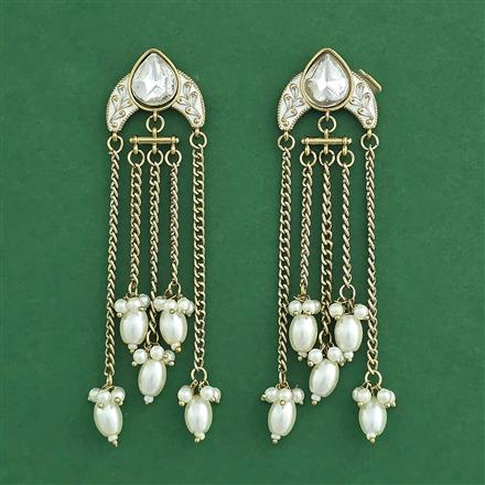 Indo Western Meenakari Earring With Mehndi Plating