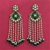 Indo Western Moti Earring With Mehndi Plating