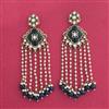 Indo Western Moti Earring With Mehndi Plating