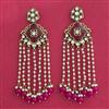 Indo Western Moti Earring With Mehndi Plating
