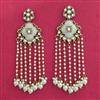 Indo Western Moti Earring With Mehndi Plating