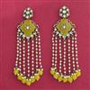 Indo Western Moti Earring With Mehndi Plating