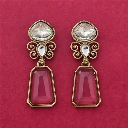 Indo Western Classic Earring With Mehndi Plating